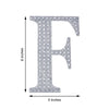 8 Inch Silver Decorative Rhinestone Alphabet Letter Stickers DIY Crafts - F