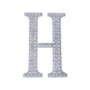 8 Inch Silver Decorative Rhinestone Alphabet Letter Stickers DIY Crafts - H#whtbkgd