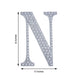 8 Inch Silver Decorative Rhinestone Alphabet Letter Stickers DIY Crafts - N