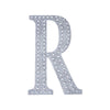 8 Inch Silver Decorative Rhinestone Alphabet Letter Stickers DIY Crafts - R#whtbkgd