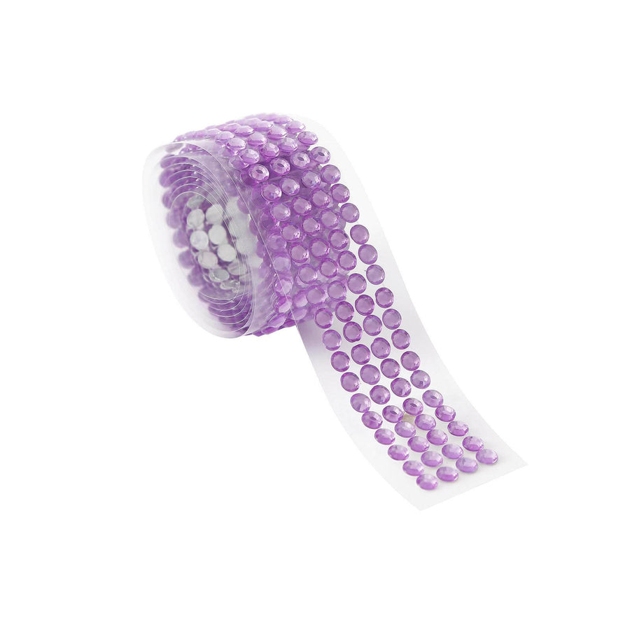 3ft Lavender Lilac Stick-On Rhinestone Tape, DIY Self Adhesive Diamond Gemstone Stickers#whtbkgd