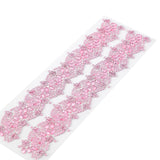 2 Pack | Pink Floral Trim Rhinestone Stickers, Self Adhesive Diamond Craft Gem Stickers#whtbkgd