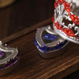 3 Pack | Stick-On Diamond Rhinestone Gems, Black Self Adhesive Crown DIY Craft Stickers