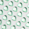 Apple Green Heart Shape Stick-On Diamond Rhinestone Stickers, Self Adhesive Gemstone Jewel Stickers