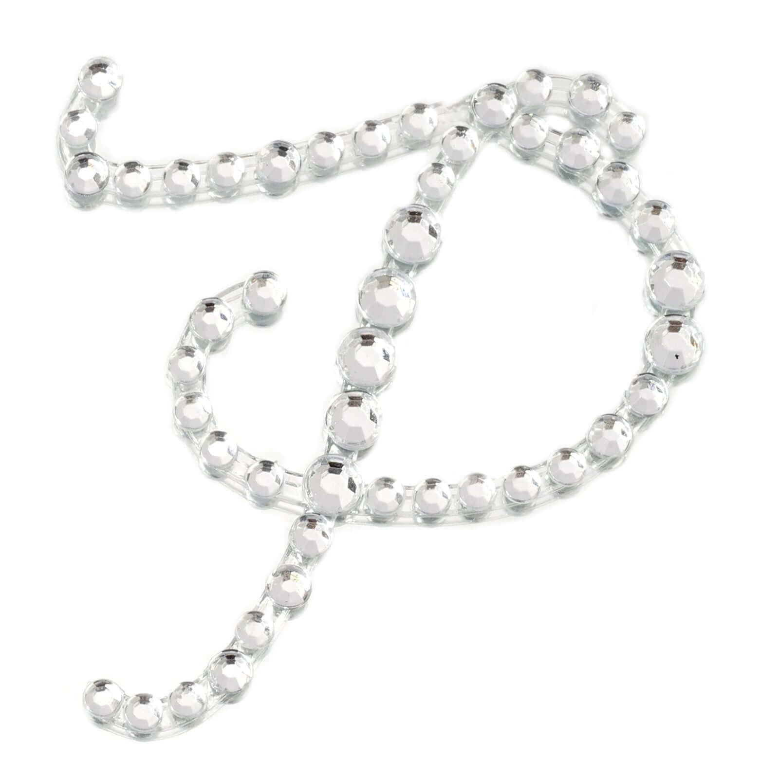 Description Picture 3 of item12 Pack 1.5" Clear Rhinestone Monogram Letter Jewel Sticker Self Adhesive DIY Diamond Decor - P