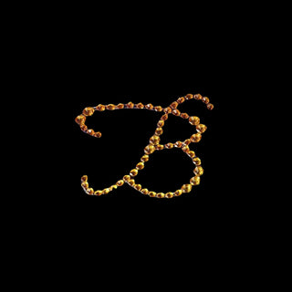 Create a Glittering Impression with the 12 Pack Gold Rhinestone Monogram Letter Sticker