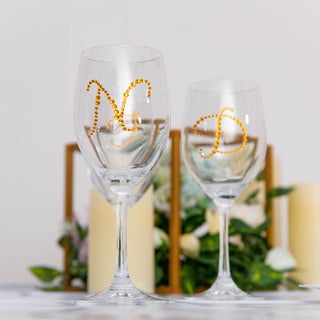 Create Unforgettable Events with the Gold Rhinestone Monogram Letter Jewel Sticker