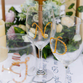 Create Unforgettable Event Decorations with the Gold Rhinestone Monogram Letter Jewel Sticker