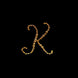 12 Pack | 1.5inch Gold Rhinestone Monogram Letter Jewel Sticker Self Adhesive DIY Diamond Decor - K