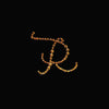 12 Pack | 1.5inch Gold Rhinestone Monogram Letter Jewel Sticker Self Adhesive DIY Diamond Decor - R