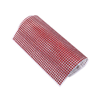 Red Self Adhesive Rhinestone Diamond Sticker Wrap Sheets for DIY Crafts