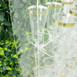 20 Pack | 3inch Clear Acrylic Glass Holder Hooks for Double Side Display on Champagne Rack Stand