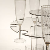 Acrylic Champagne Glasses Flutes Display Stand, Wine Glass Rack Tower