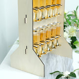 3-Tier Wooden Champagne Glass Flute Holder Wall Stand Rack