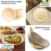 50 Pack | 12oz Natural Biodegradable Bagasse Dessert Bowls