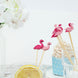 5inch Flamingo Party Picks, Bamboo Skewers, Decorative Top Cocktail Sticks - Fuchsia/Hot Pink | Pink