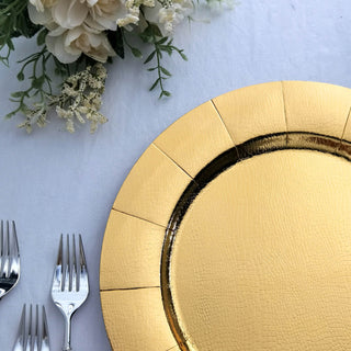 Convenience Meets Elegance with Gold Disposable Charger Plates