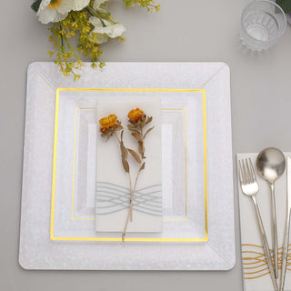 Convenient and Stylish Iridescent Disposable Paper Service Plates
