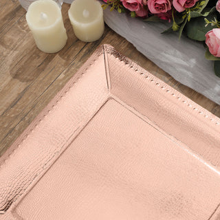Create Unforgettable Moments with Our Rose Gold Disposable Charger Plates