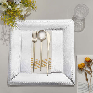 Serve Your Guests in Style with Silver Disposable Paper Service Plates