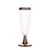 Plastic 5oz Champagne Flutes, Champagne Glasses with Rose Gold Rimmed and Detachable Base#whtbkgd