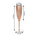 6 Pack | Blush/Rose Gold 5oz Plastic Champagne Flutes Disposable Glasses For Champagne
