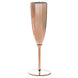 6 Pack | Blush/Rose Gold 5oz Plastic Champagne Flutes Disposable Glasses For Champagne#whtbkgd