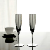 6 Pack | Silver 5oz Plastic Champagne Flutes, Disposable Glasses For Champagne