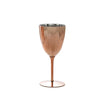 6 Pack | Blush/Rose Gold 8oz Plastic Wine Glasses, Disposable Goblets