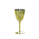 6 Pack | Gold 8oz Plastic Wine Glasses, Disposable Wine Goblets