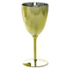 6 Pack | Gold 8oz Plastic Wine Glasses, Disposable Wine Goblets#whtbkgd