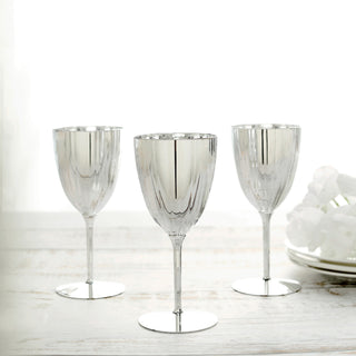 Silver 8oz Plastic Wine Glasses for Every Occasion