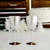 6 Pack | Silver 8oz Plastic Wine Glasses, Disposable Wine Goblets