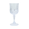 6 Pack | 8oz Clear Crystal Cut Reusable Plastic Cocktail Goblets#whtbkgd