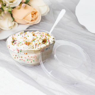 Convenient and Stylish Clear Disposable Dessert Cups
