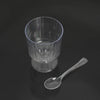 24 Pack | 5oz Clear Mini Ribbed Pedestal Disposable Snack Cups With Spoons