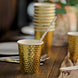 24 Pack | Gold Foil Honeycomb 10oz Paper Cups, Disposable Tableware
