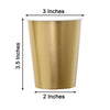 24 Pack | Metallic Gold 9oz Paper Cups, Disposable Party Cup Tableware All Purpose