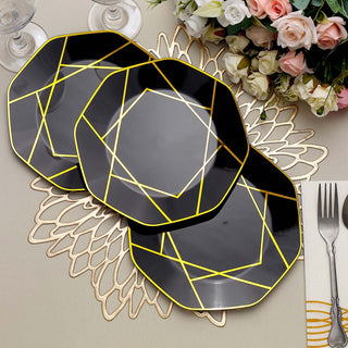 Stylish and Durable Plastic Octagon Dessert Plates