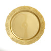 10 Pack | 10inch Gold Embossed Round Disposable Dinner Plates, Plastic Plates#whtbkgd