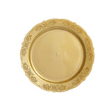 10 Pack | 7.5inch Gold Embossed Round Disposable Salad Plates, Dessert Appetizer Plates#whtbkgd