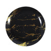 10 Pack | 10inch Gold and Black Marble Print Plastic Dinner Party Plates, Disposable Plates#whtbkgd