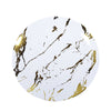 10 Pack | 10inch Gold and White Marble Print Plastic Dinner Party Plates, Disposable Plates#whtbkgd