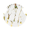 10 Pack | 8inch Gold and Clear Marble Plastic Appetizer Salad Plates#whtbkgd