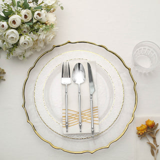 Elevate Your Event Decor with Gold Rim Plastic Dinner Plates