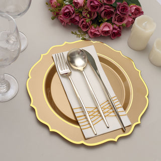 Create Memorable Table Settings with Gold Scalloped Rim Plates