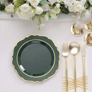 Enhance Your Table Settings with Hunter Emerald Green Plastic Dessert Salad Plates