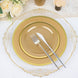 10 Pack | 10inch Regal Gold Round Plastic Dinner Plates