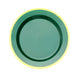 10 Pack | Regal 10inch Hunter Emerald Green and Gold Plastic Dinner Plates - Round#whtbkgd