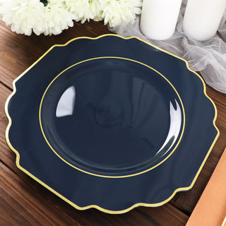 Elevate Your Event with Navy Blue Hard Plastic Dinner Plates